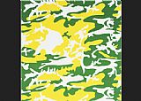 Camouflage green yellow white by Andy Warhol